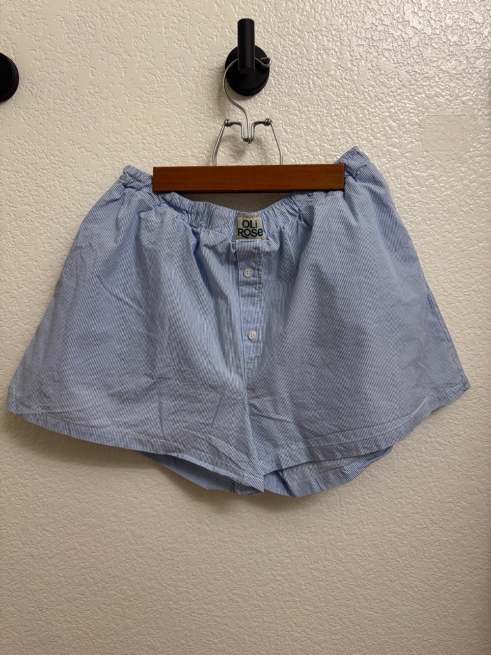 Light Blue Cotton Pilates Boxer Shorts